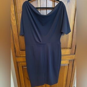 Alexia Admor Elegant Short Sleeve Navy Jersey Sheath Women's Dress Size XL NWOT